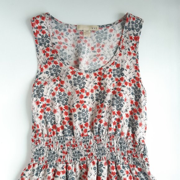Boho Floral Dress Sleeveless w Pockets S/P - Picture 3 of 8